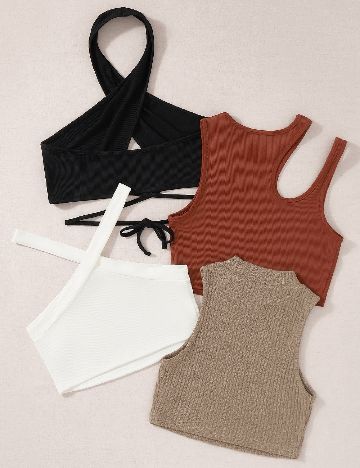 Set topuri 4 bucati SHEIN, mix culori