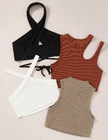 Set topuri 4 bucati SHEIN, mix culori