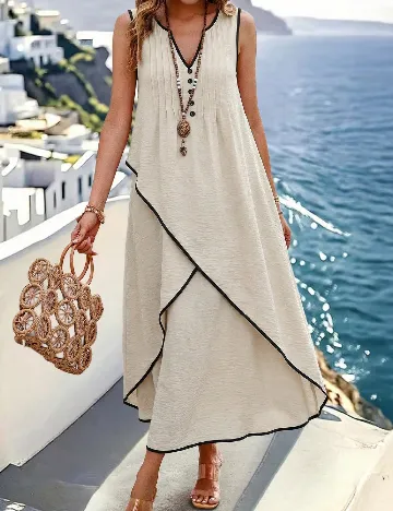 Rochie medie SHEIN, bej