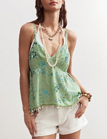 Top SHEIN, verde