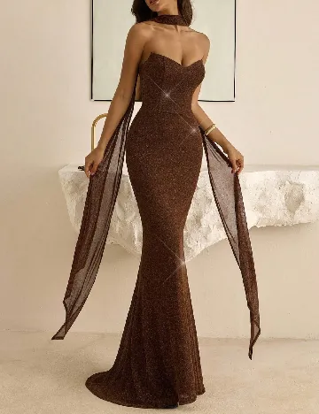 Rochie lunga SHEIN, maro