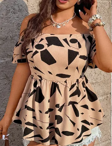 Bluza SHEIN CURVE, maro