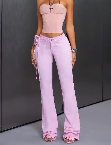 Pantaloni SHEIN, roz
