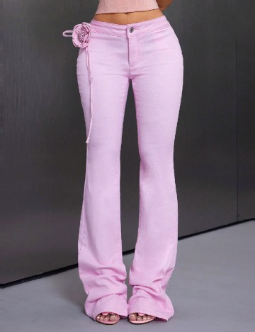 Pantaloni SHEIN, roz