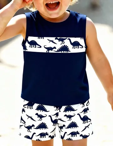 Compleu Shein Kids, bleumarin/alb