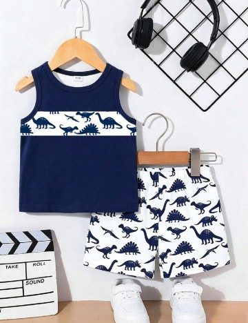 Compleu Shein Kids, bleumarin/alb