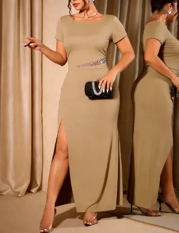 Rochie lunga SHEIN CURVE, maro
