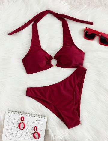 Costum de baie SHEIN, rosu