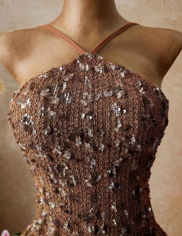 Rochie scurta SHEIN, maro
