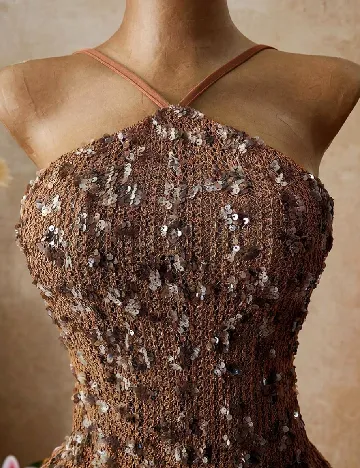 Rochie scurta SHEIN, maro