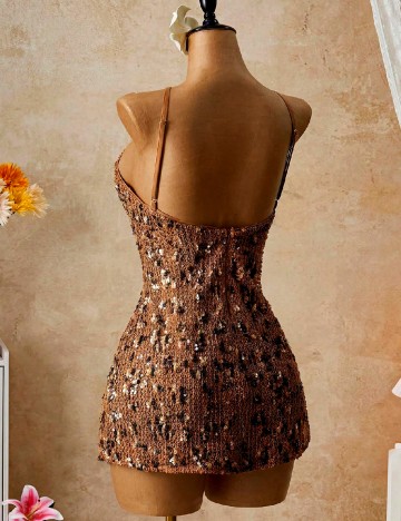 Rochie scurta SHEIN, maro