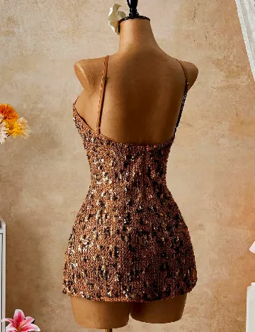 Rochie scurta SHEIN, maro