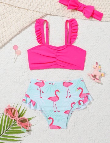 Costum de baie Shein Kids, mix culori