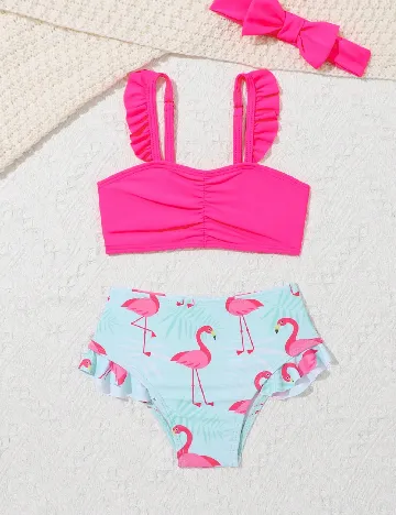 Costum de baie Shein Kids, mix culori