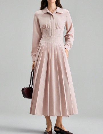 Rochie medie Ontre, roz