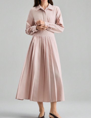 Rochie medie Ontre, roz