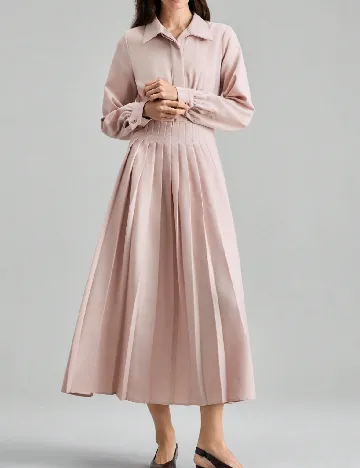 Rochie medie Ontre, roz