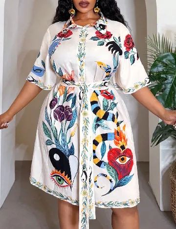 Rochie scurta SHEIN CURVE, mix culori