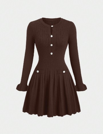 Rochie scurta SHEIN, maro
