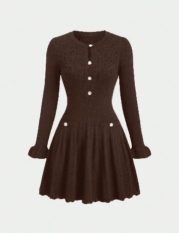 Rochie scurta SHEIN, maro