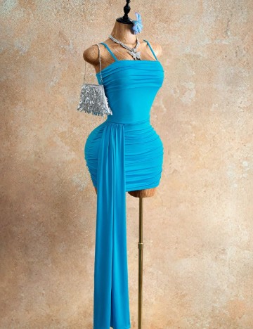 Rochie scurta SHEIN, albastru