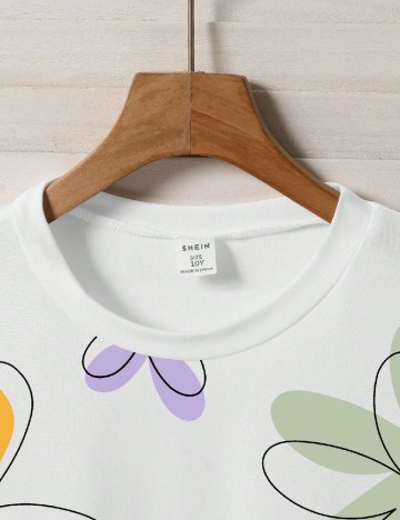Tricou Shein Kids, floral print