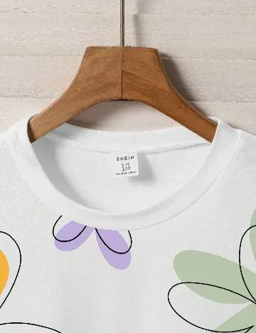 Tricou Shein Kids, floral print