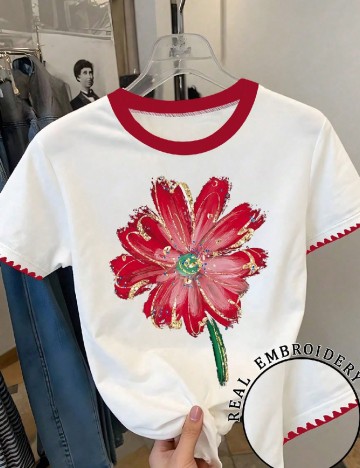 Tricou Shein Kids, alb
