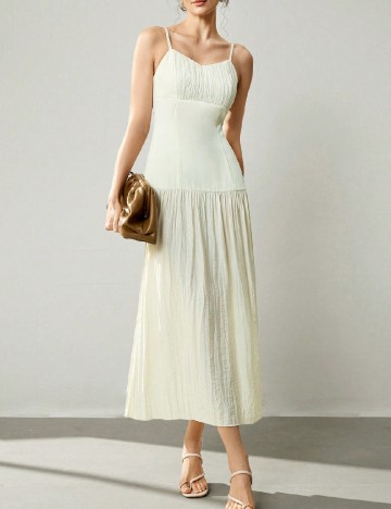 Rochie medie UHLYNE, ecru