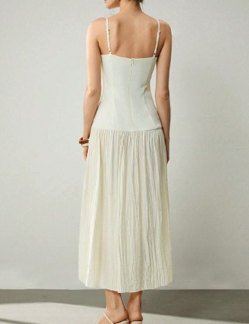 Rochie medie UHLYNE, ecru