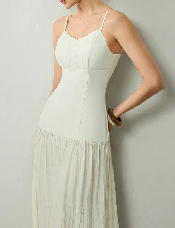 Rochie medie UHLYNE, ecru