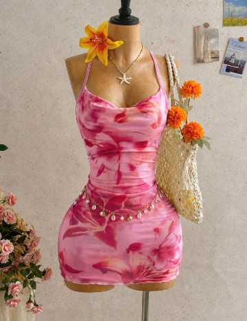 Rochie scurta SHEIN, roz