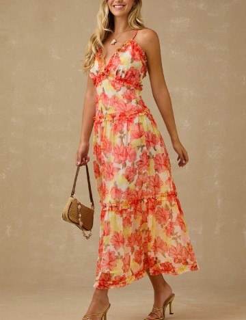 Rochie lunga SHEIN, floral print