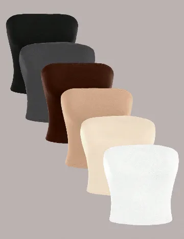 Set topuri 6 bucati SHEIN, mix culori