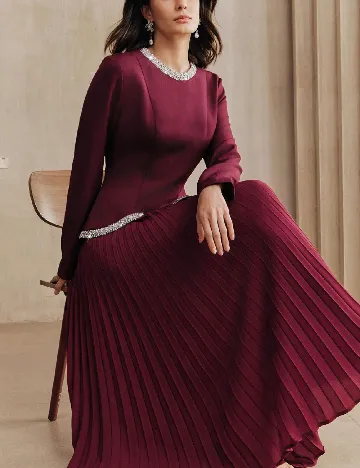 Rochie medie Anewsta, visiniu