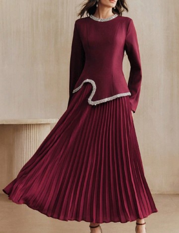Rochie medie Anewsta, visiniu