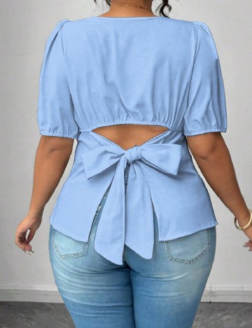 Bluza SHEIN CURVE, albastru