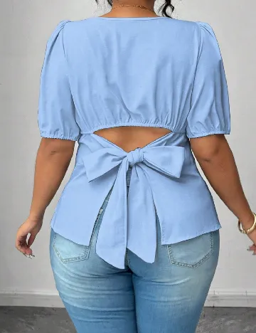 Bluza SHEIN CURVE, albastru