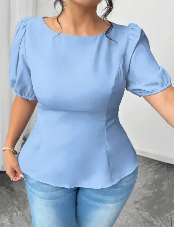 Bluza SHEIN CURVE, albastru