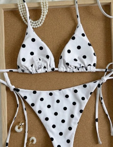 Costum de baie SHEIN, alb