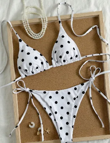 Costum de baie SHEIN, alb