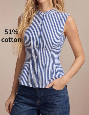 Bluza SHEIN, albastru/alb