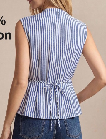 Bluza SHEIN, albastru/alb