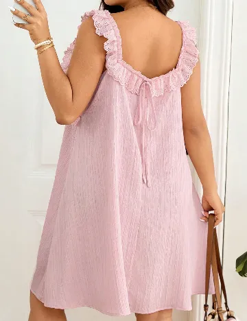 Rochie scurta SHEIN CURVE, roz