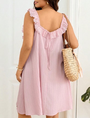 Rochie scurta SHEIN CURVE, roz