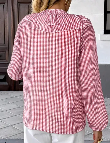 Bluza SHEIN, roz pudra inchis/alb
