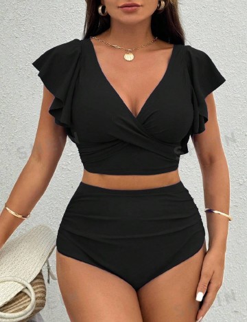Costum de baie SHEIN, negru