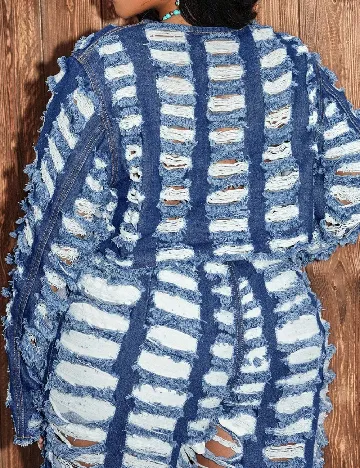 Jacheta SHEIN CURVE, albastru