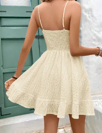 Rochie scurta SHEIN, crem