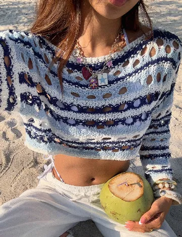 Bluza de plaja Dazy, albastru